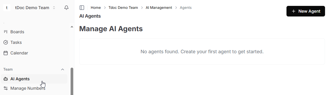 Agents section Agents section